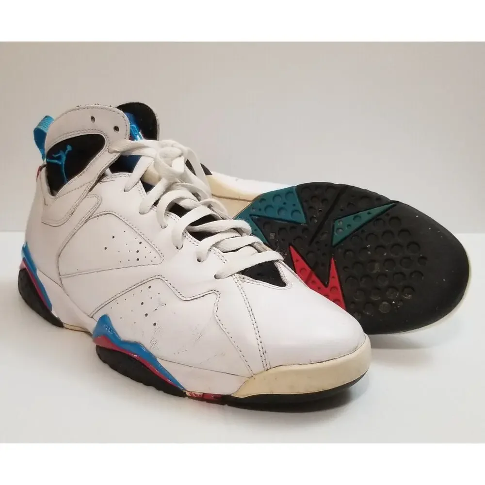 Nike Air Jordan VII 7 Retro White/Orion Blue-Black-Infrared 304775-105 Size 10